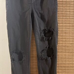 American Eagle Outfitters Black Distressed Skinny Jeans
